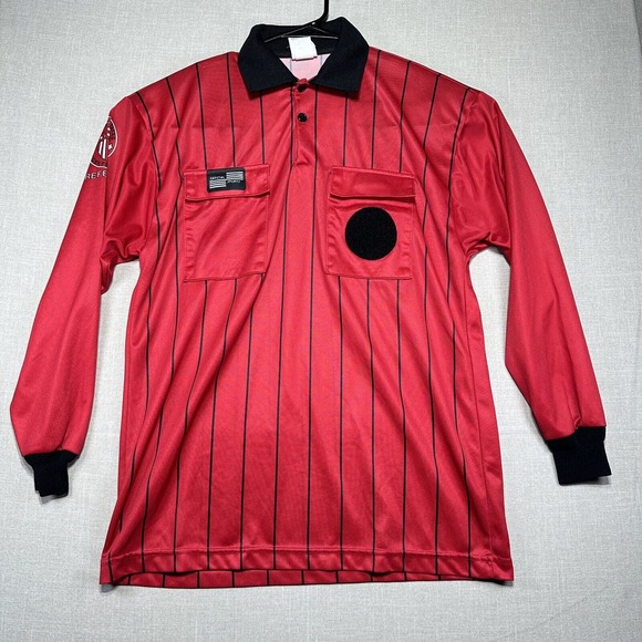 Vintage Soccer Official Referee Shirt U.S. Soccer Federation Men's M Red USA - Picture 1 of 16